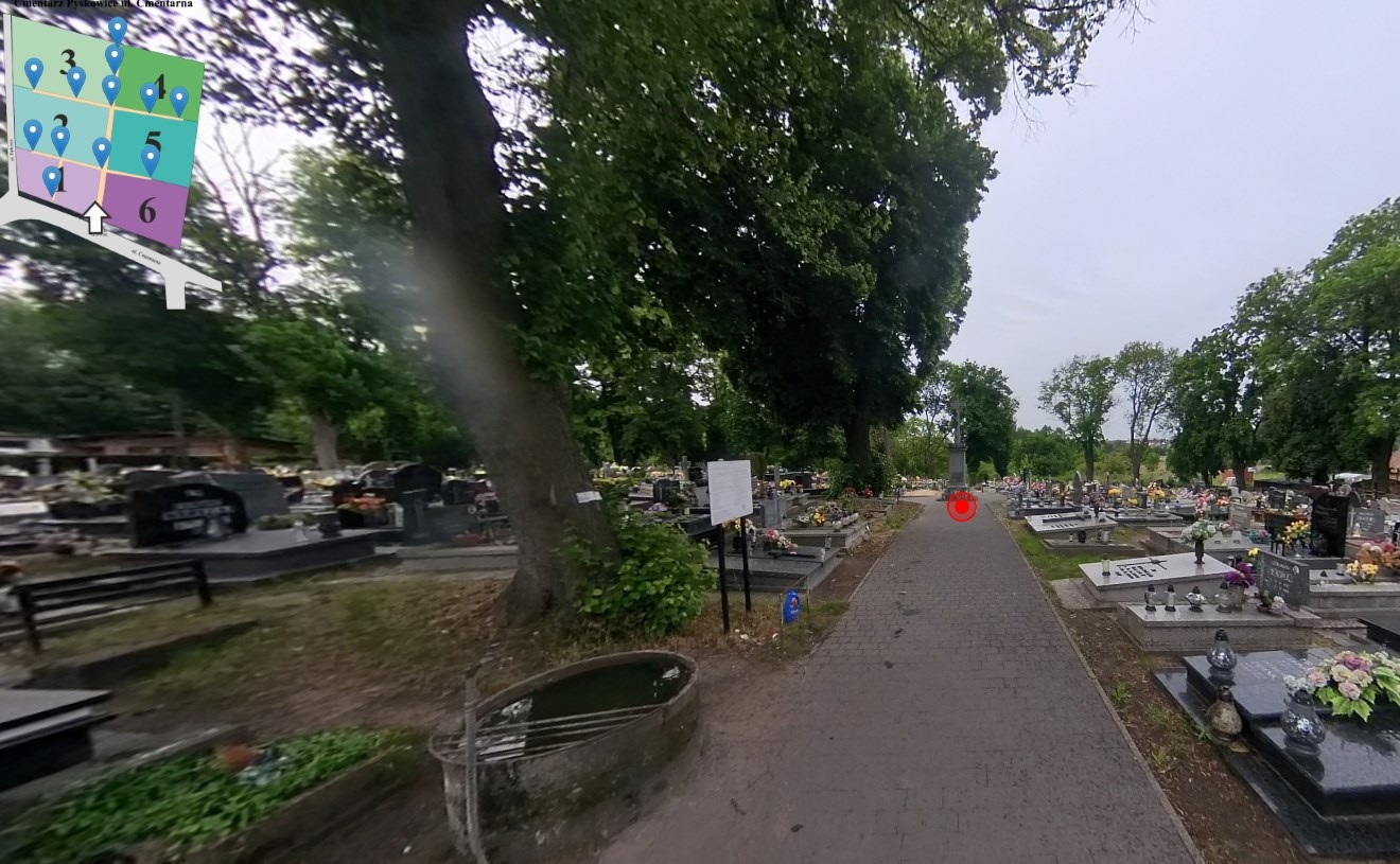 Obraz przedstawiający Cmentarz parafialny w Pyskowicach ul. Cmentarna